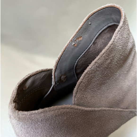 Jessica Simpson Size 8 1/2 Beige Suede Ankle Boots - Picture 9 of 16